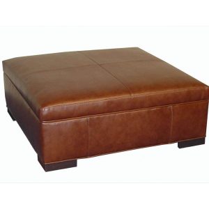 83239 LOMBARDY SQ LEATHER COCKTAIL OTTOMAN