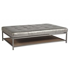 86139 RANDALL ESTATE LEATHER COCKTAIL OTTOMAN