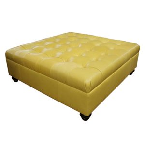 87839 CLARICE LEATHER OTTOMAN