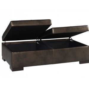 88962 MORRISSEY LEATHER STORAGE OTTOMAN